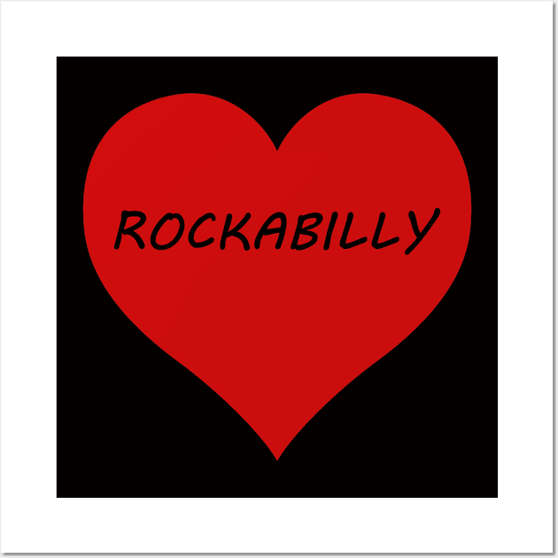 Rockabilly Lover's Retro Classic Heart Wall Art by SpotterArt